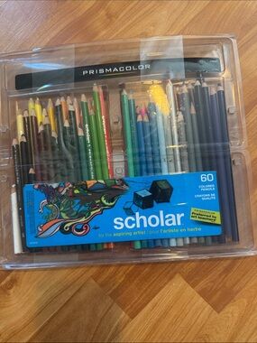 Prismacolor Scholar Colored Pencils, 60 Count - Vibrant Beginner Art